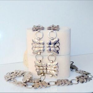Vintage Silver Butterfly Belt